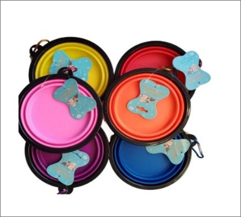 Plato de goma plegables para perros