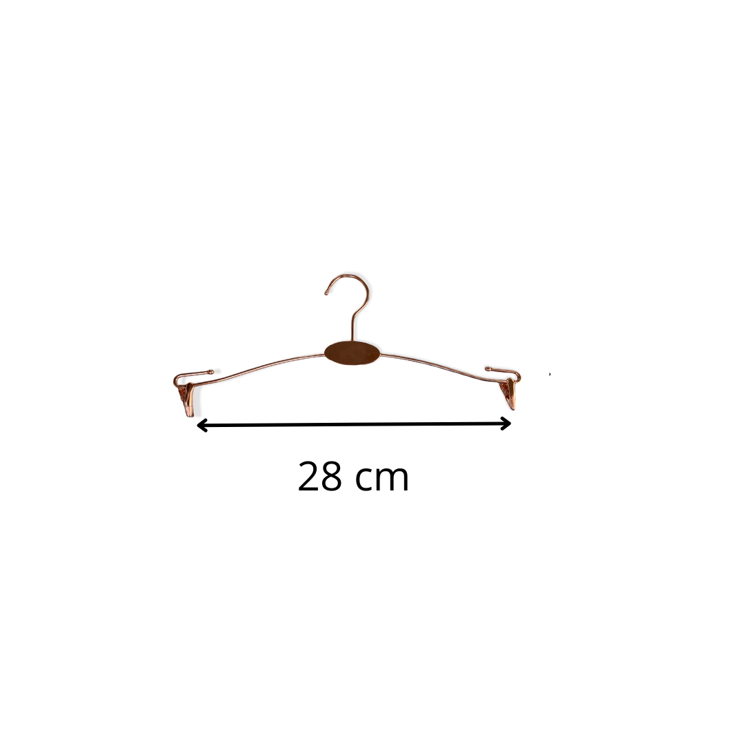 Elegante Pack 10 Colgadores De Lencería Color Cobre Venzhop