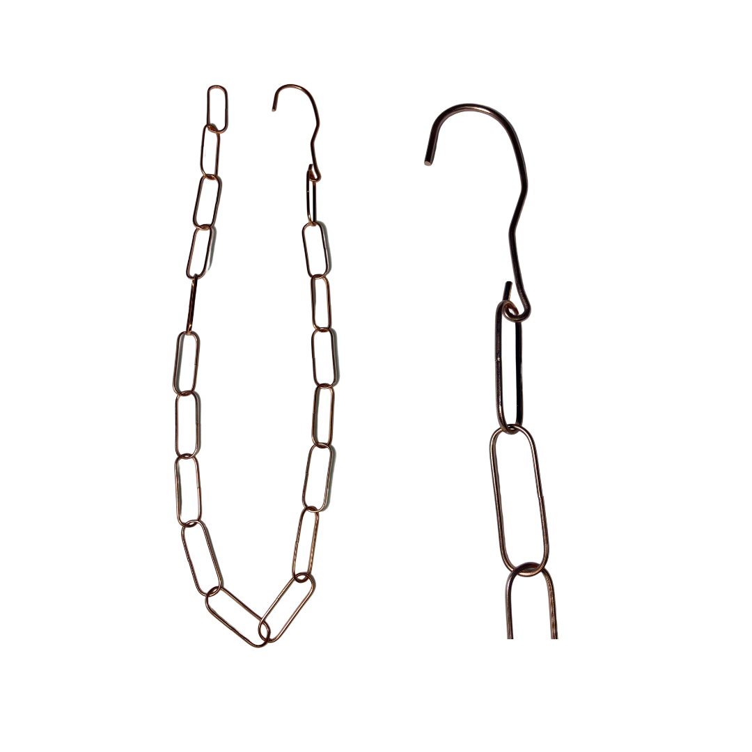 Cadena Metal Bronce 18 Eslabones Para Colgar Feria