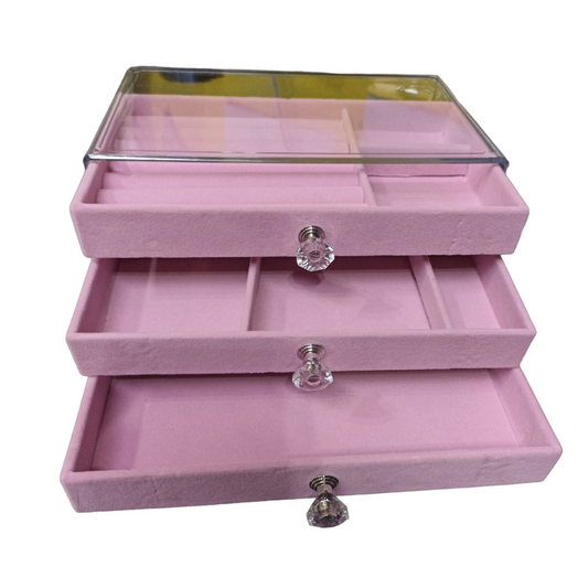 Joyero caja organizador joyas Portatil 3 niveles