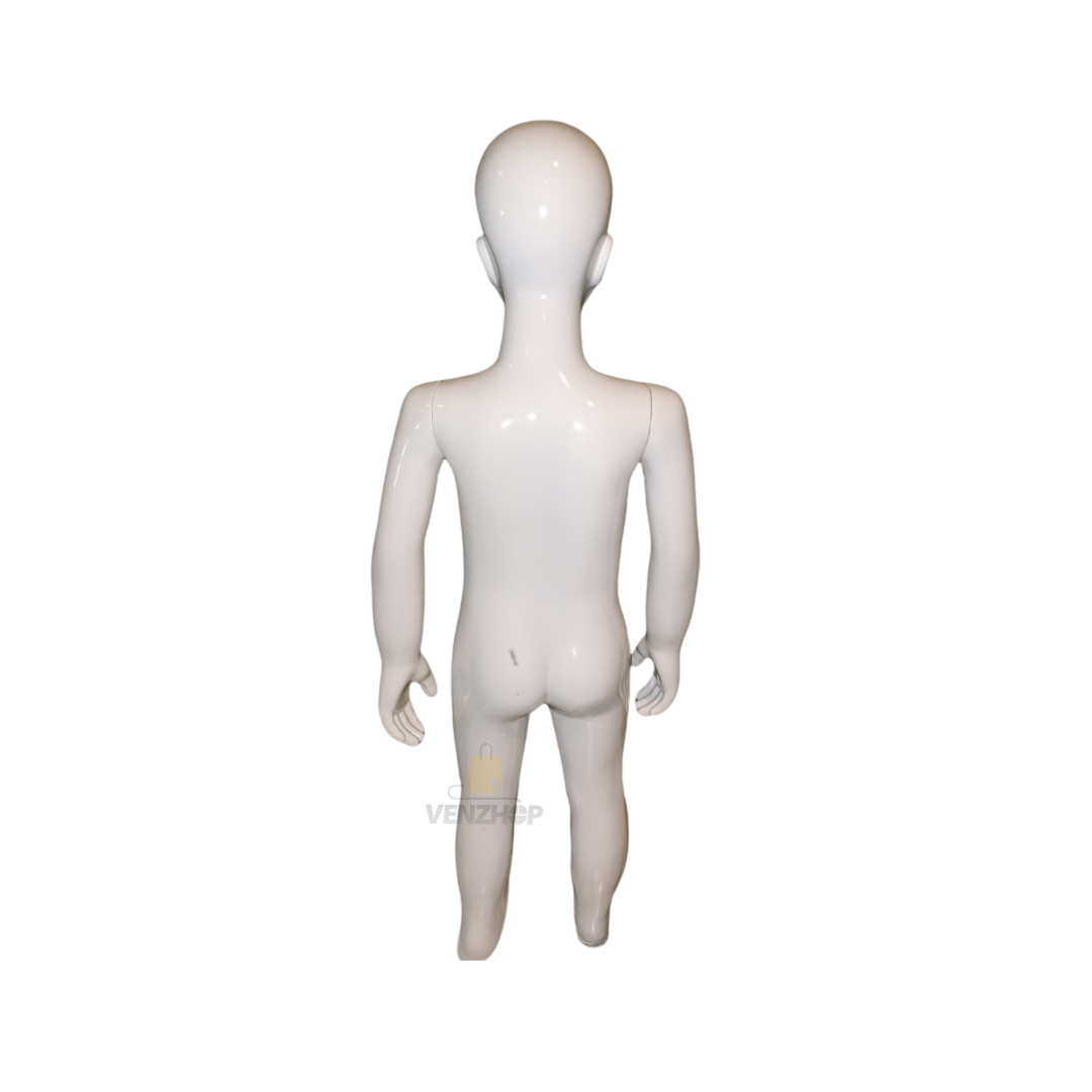 Exhibidor Maniquí De Niño Cuerpo Completo Blanco 90 Cm Venzhop