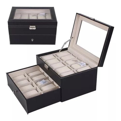 Caja Organizadora Exhibidor De 20 Relojes O Pulseras Venzhop