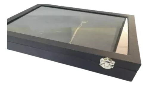 Caja Exhibidora De Joyas Con Tapa de Vidrio