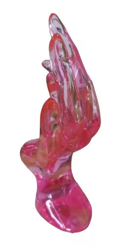 Mano Exhibidora Anillos Joyeria Acrílico Color Rosa