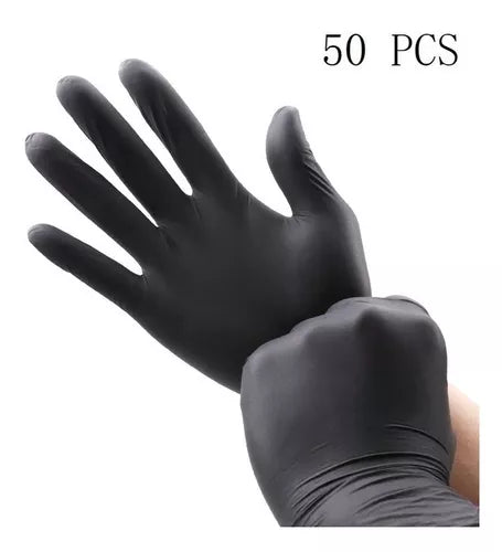 Guantes de Goma De Nitrilo Sin Polvo 50unidades Talla S