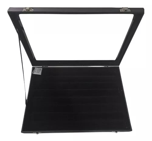 Exhibidor De Anillos Terciopelo Con Tapa Transparente 22 Cm