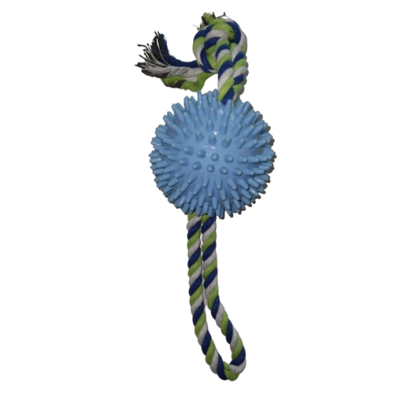Pelota con cuerda para perros
