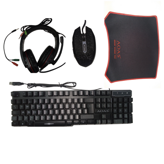 Pack Gamers Profesional Rgb Set 4 Piezas As-1088