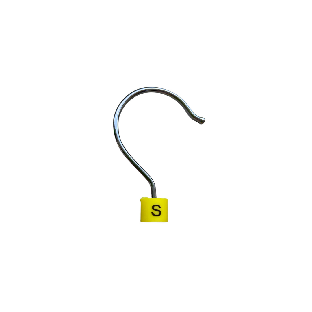 Pack 100 Marca Tallas Para Colgadores De Ropa Talla S
