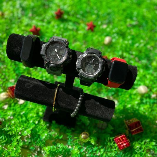 Exhibidor Reloj O Pulsera 2 Niveles de terciopelo Venzhop