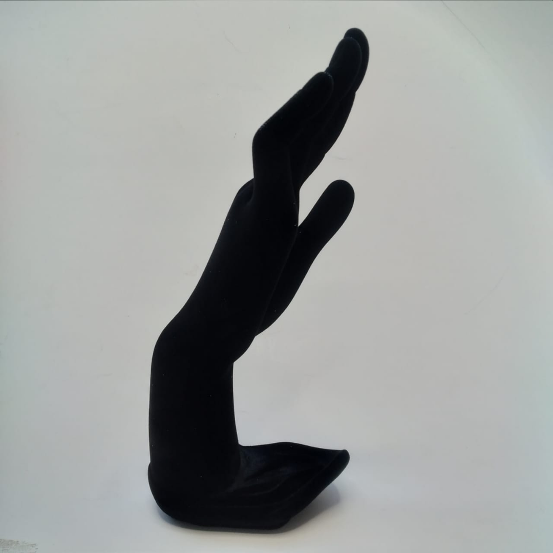 Mano Para Exhibir Anillos forraada en terciopelo Venzhop