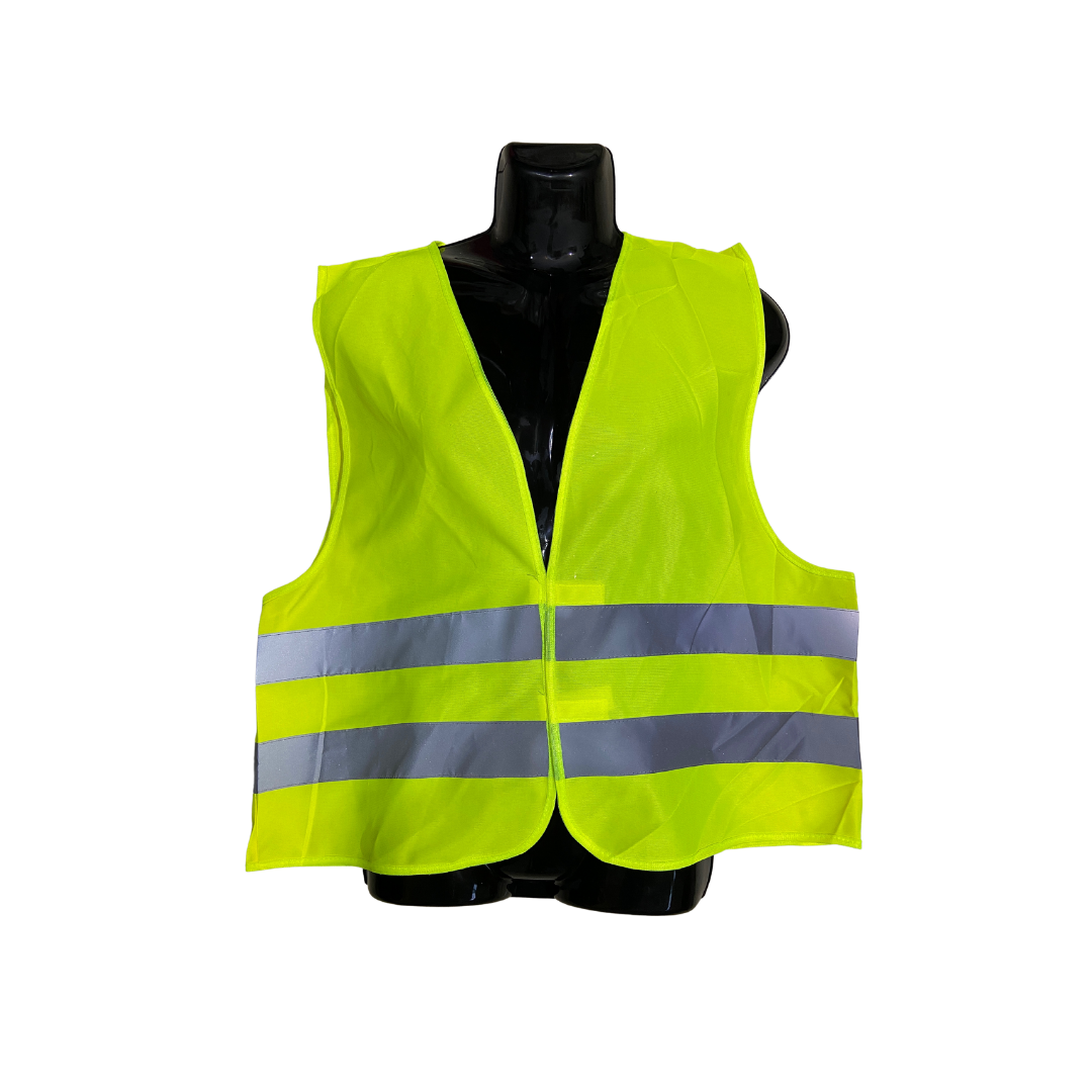 Upper Midland Products Paquete de 20 chalecos reflectantes de seguridad  amarillos con tira de visibilidad, perfectos para almacenes, tráfico y