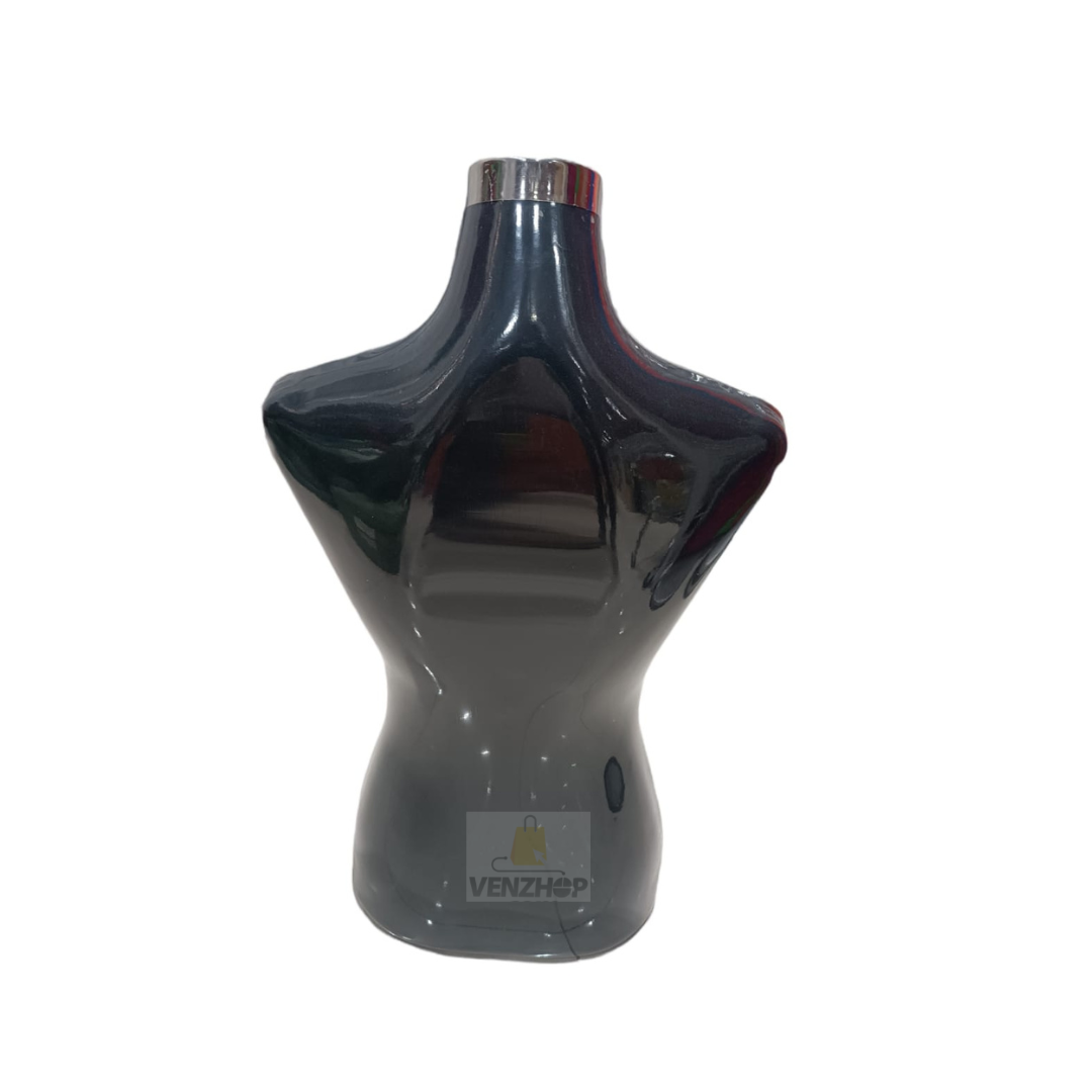 Torso Maniqui negro De Dama Con Pedestal