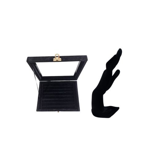 Pack Exhibidores De Anillos, terciopelo joyeria
