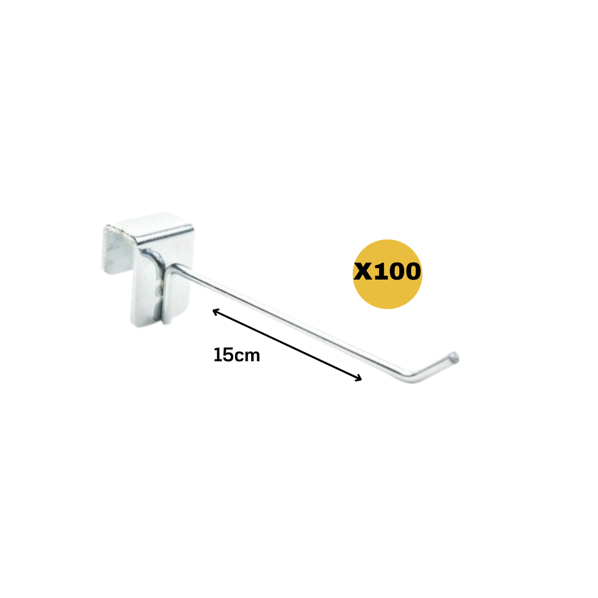 Gancho Metal Cromado para Barra de 15cm