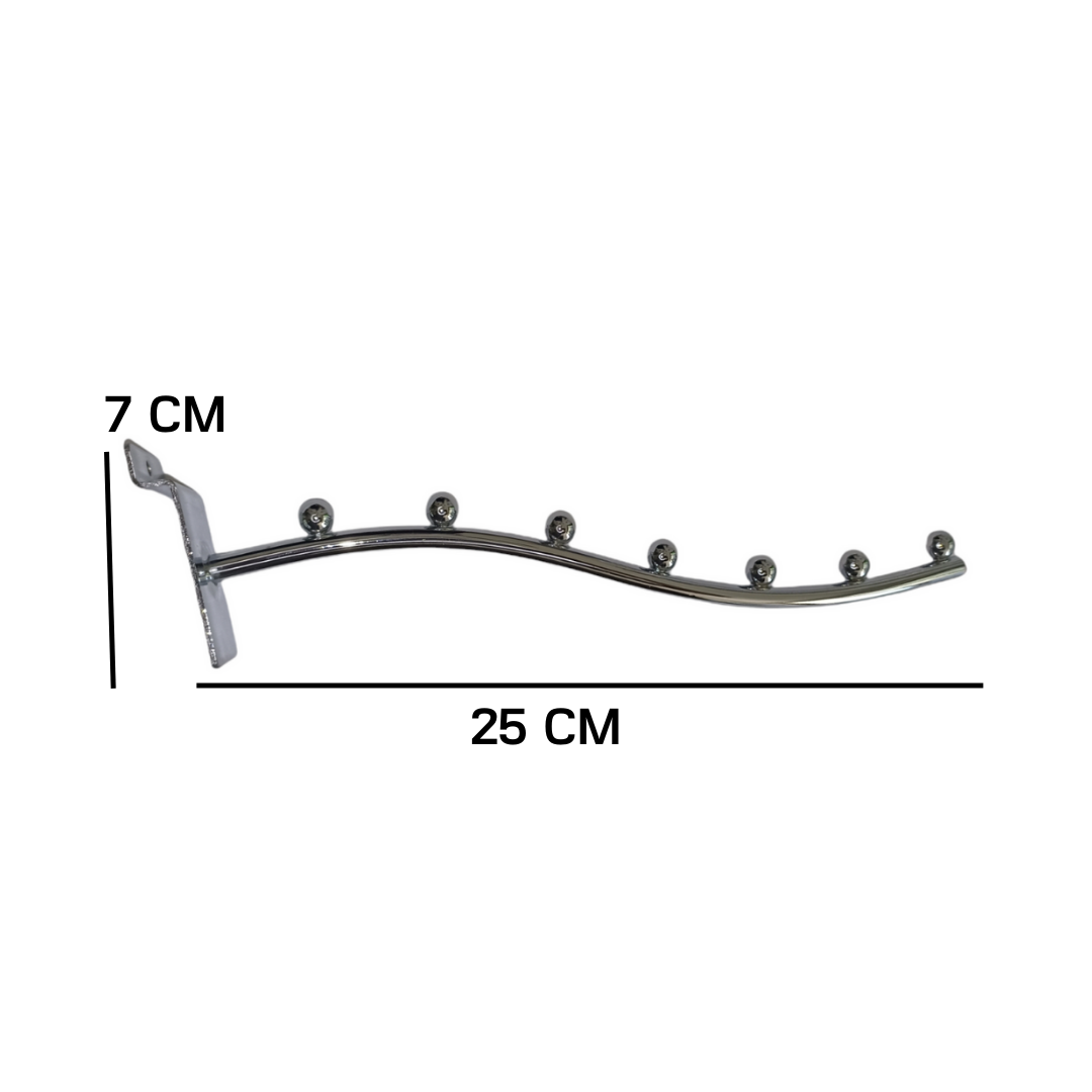 Ganchos Cascada Panel Rack Ranurado Blistero 25cm