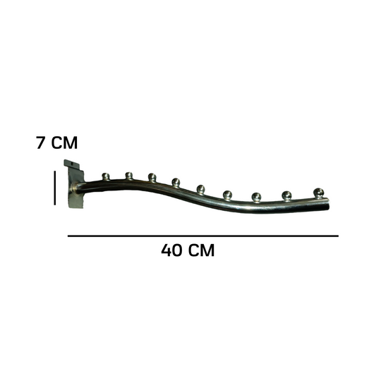Ganchos Cascada 9 Puntos Panel Rack Ranurado Blistero 40cm