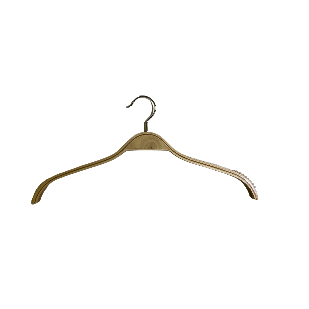 Colgador De Ropa Poleras Madera Bambú Con Antideslizante