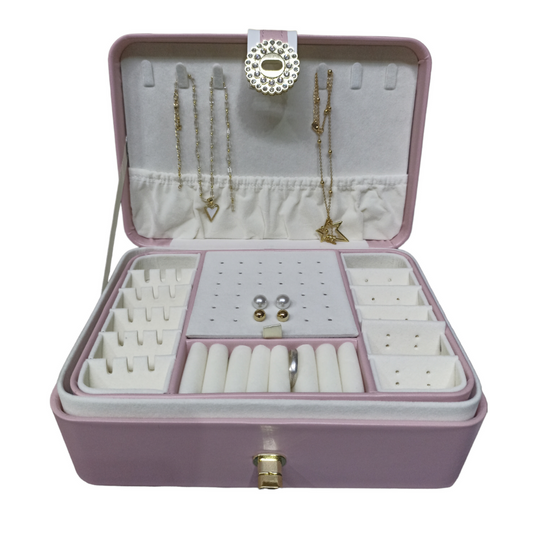 Organizador caja exhibidora joyas anillos colgantes