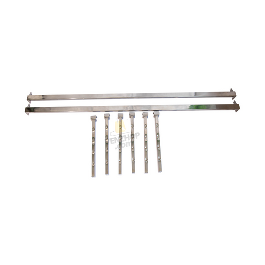 Perchero De Metal Exhibidor Con Barras Y Soportes Ajustable