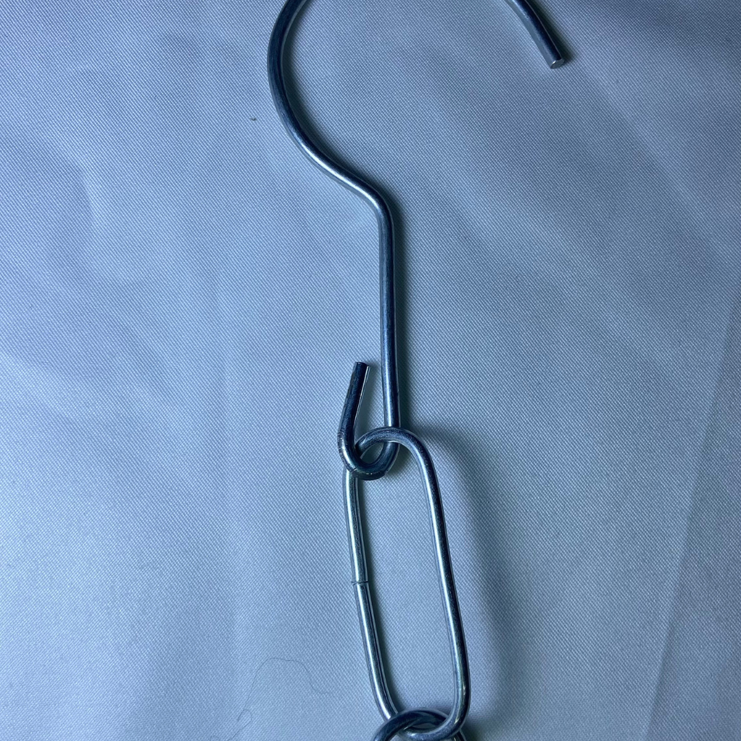 Cadena Metal Plateada 18 Eslabones Para Colgar Feria