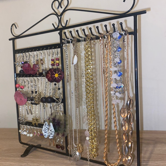 Exhibidor Organizador De Metal Para Collar, Aros, Cadenas Joyas