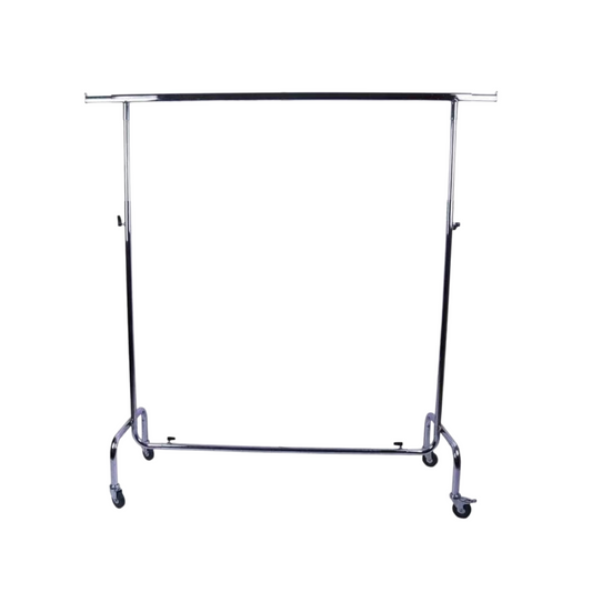 Perchero Colgador Metal Barra Extendible Con Ruedas