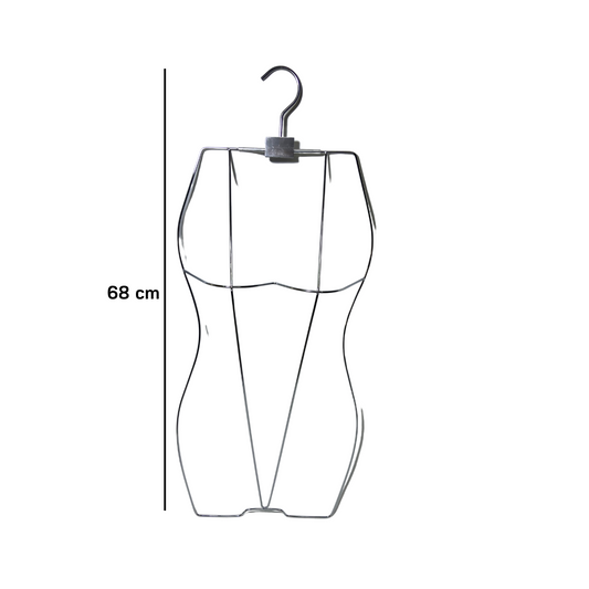 Exhibidor Torso Colgador percha Metal Pequeño plateado Para Niños