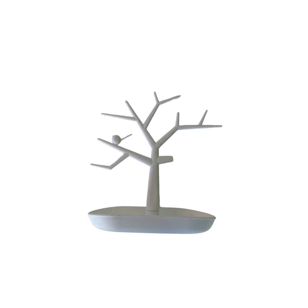Exhibidor De Anillos Joyas Tipo Árbol Blanco