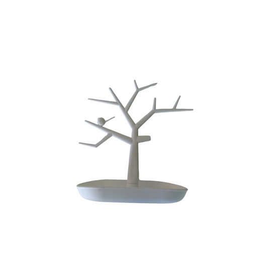 Exhibidor De Anillos Joyas Tipo Árbol Blanco