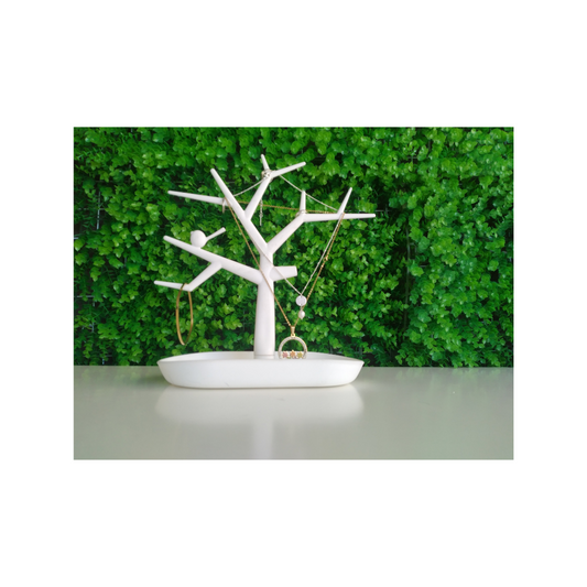Exhibidor De Anillos Joyas Tipo Árbol Blanco