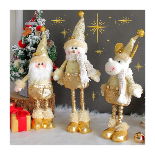 Muñecos Patas Largas Plegables Adornos Navideños 50cm