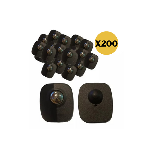 Pack de 200 Alarma Sensor Con Pin Antirrobo para Ropa o Artículos Am 58khz Venzhop