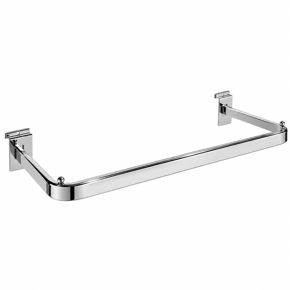 Barra exhibidora tipo C para panel rack ranurado