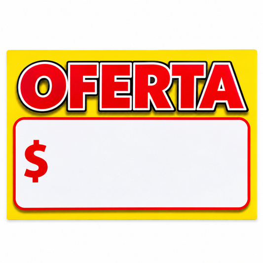 Etiquetas de Cartón para Precios y Ofertas 20 x 26 cm
