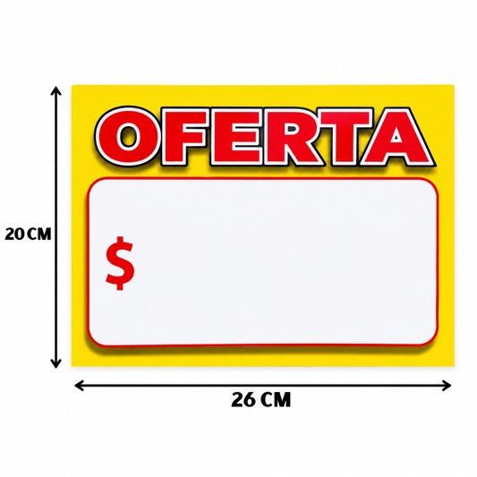 Etiquetas de Cartón para Precios y Ofertas 20 x 26 cm