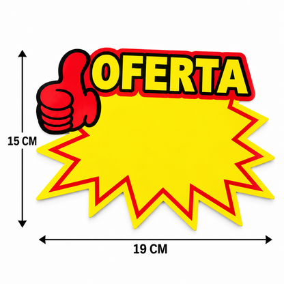 Etiquetas Grandes de Cartón para Precios y Ofertas 15 x 19 cm