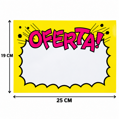 Etiquetas Grandes de Oferta para Precios 19 x 25 cm