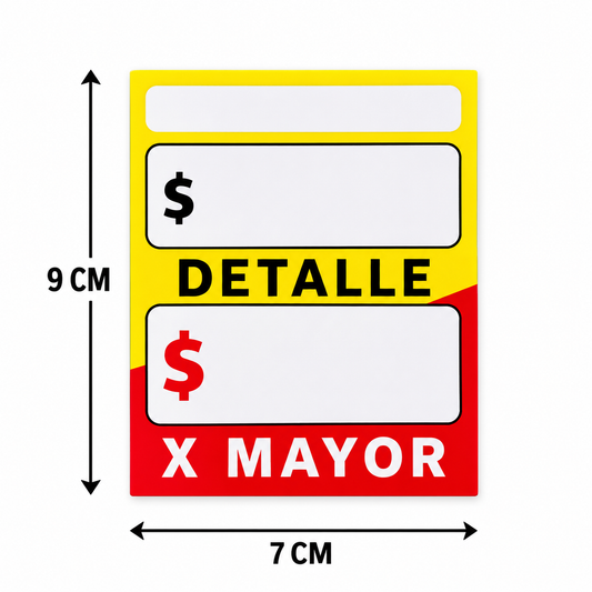Etiquetas de Cartón para Precios y Ofertas 9 x 7 cm | Pack 100