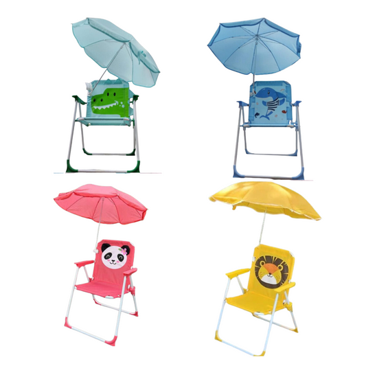 Silla infantil plegable playa camping portatil con sombrilla tapasol