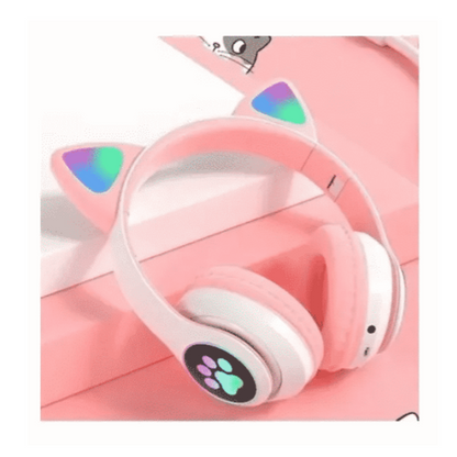 Audífono Inalámbrico Cat, Bluetooht Led Para Niños