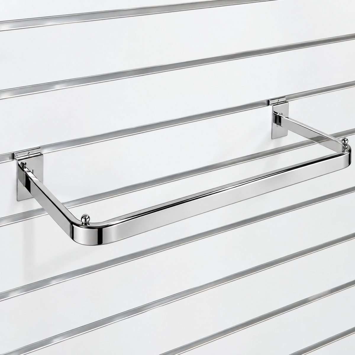 Barra exhibidora tipo C para panel rack ranurado