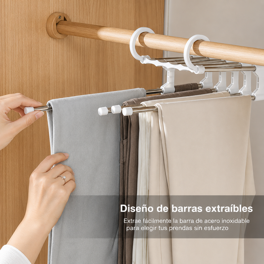 Colgadores de ropa Mágicos Plegables 5 En 1 Pantalón perchas