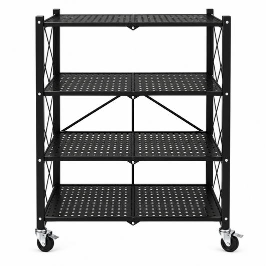 Estante Organizador 4 Niveles Plegable Negro