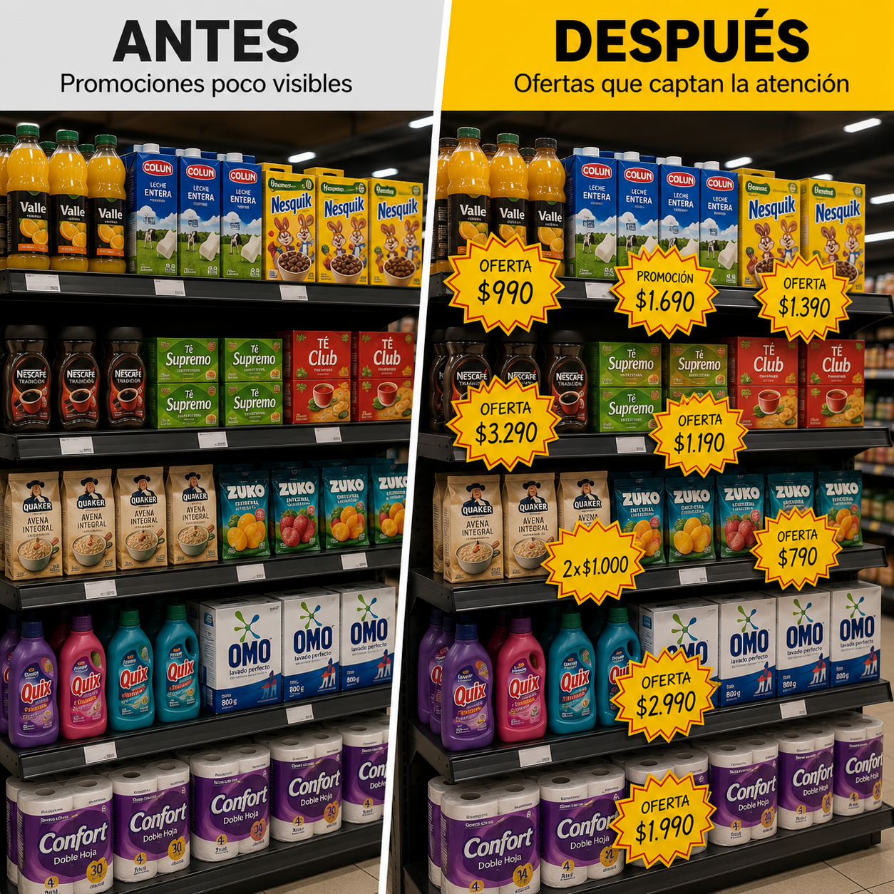 Etiquetas publicitarias De Cartón Para Colocar Precios Ofertas 15cm X 19cm