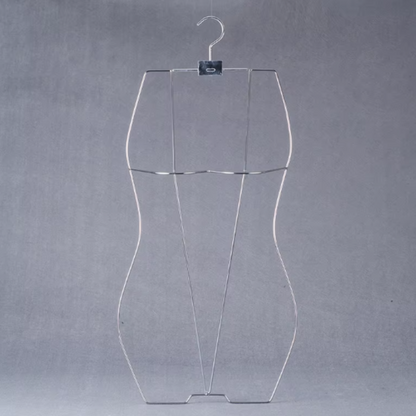Exhibidor Torso Colgador de Lencería y Trajes de Baño - Metal plateado