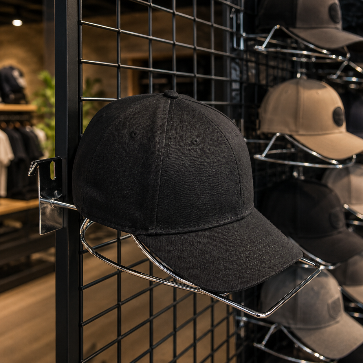 Exhibidor Para Jockeys Gorros Ganchos Metal De Malla Venzhop