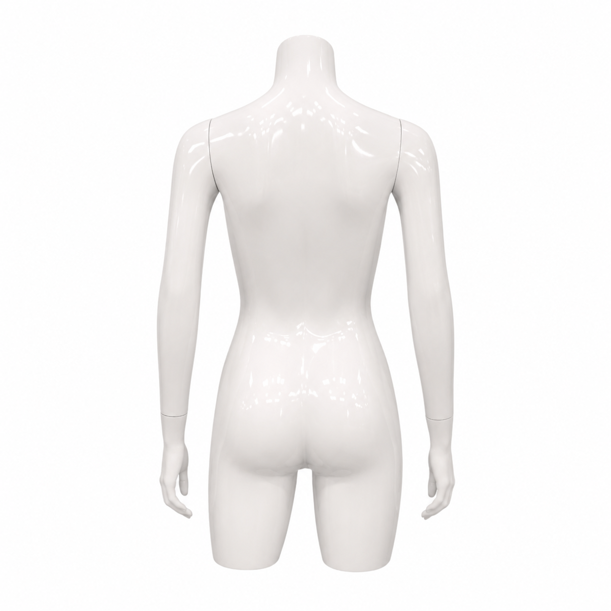 Maniquí Femenino Blanco Medio Cuerpo con Brazos para Exhibición de Ropa