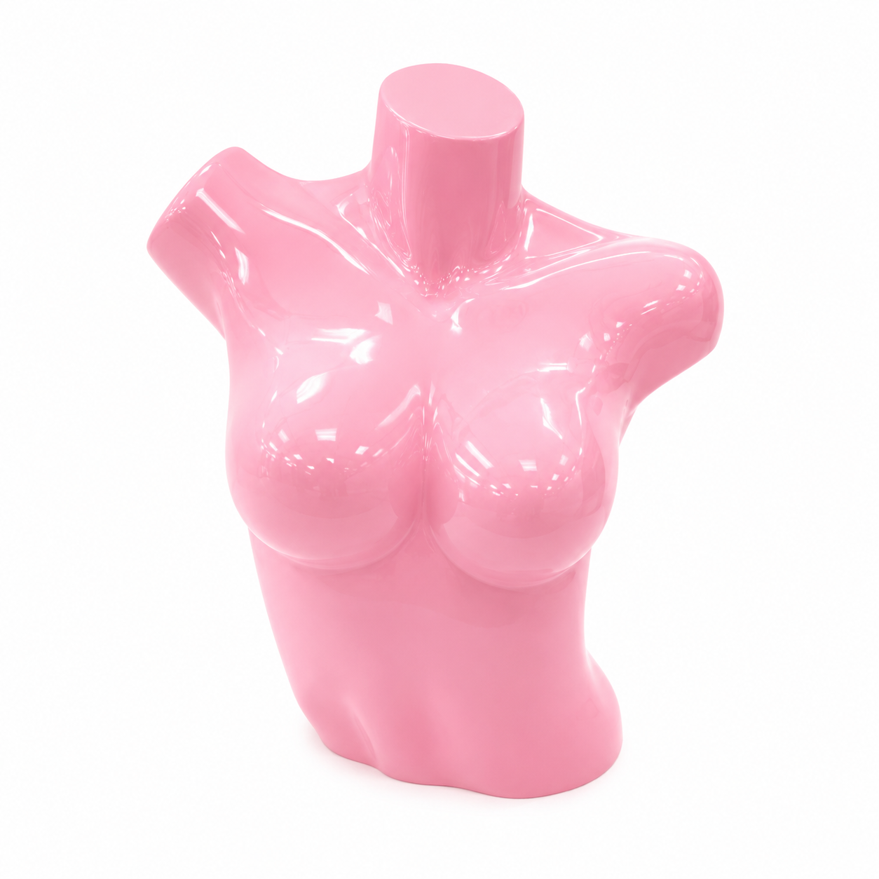 Maniquí Femenino Medio Cuerpo Sin Brazos Hasta el Ombligo – Disponible en Varios Colores
