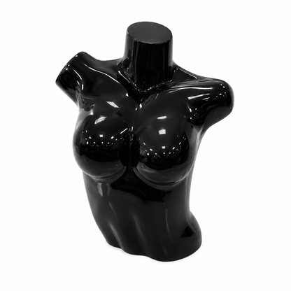 Maniquí Femenino Medio Cuerpo Sin Brazos Hasta el Ombligo – Disponible en Varios Colores